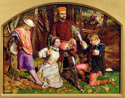 Valentino salva Silvia da Proteo, 1851 da William Holman Hunt